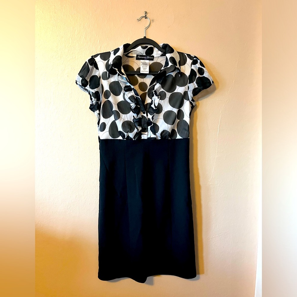 Appropriate Behavior Polka Dot Office Dress 9/10